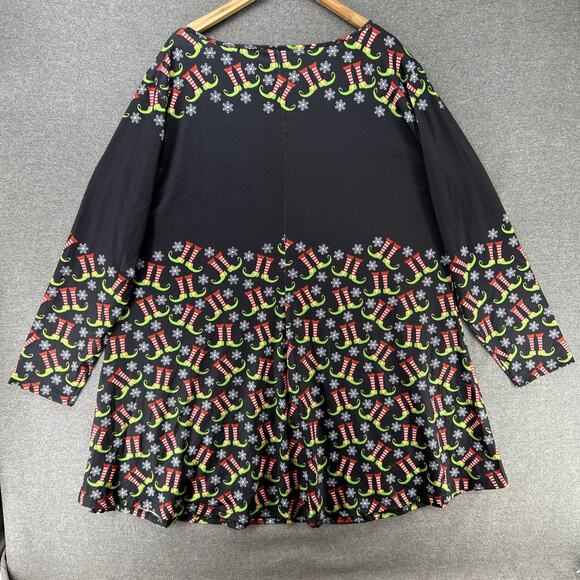 Funny Holiday Dress Women's Plus Size 4X Let’s Get Elfed Up Funny Christmas - Picture 4 of 8